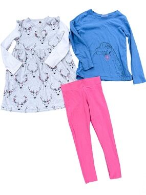 Boden Tea Hanna Andersson Collection Leggings Dress Shirt Top Lot Size 6 7 Girls